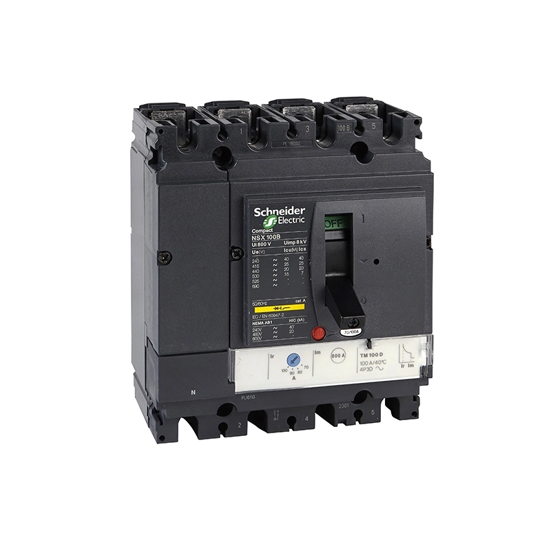 Interruptor automático NSX100B tetrapolar 32A 25kA con relé TMD32 4P4D